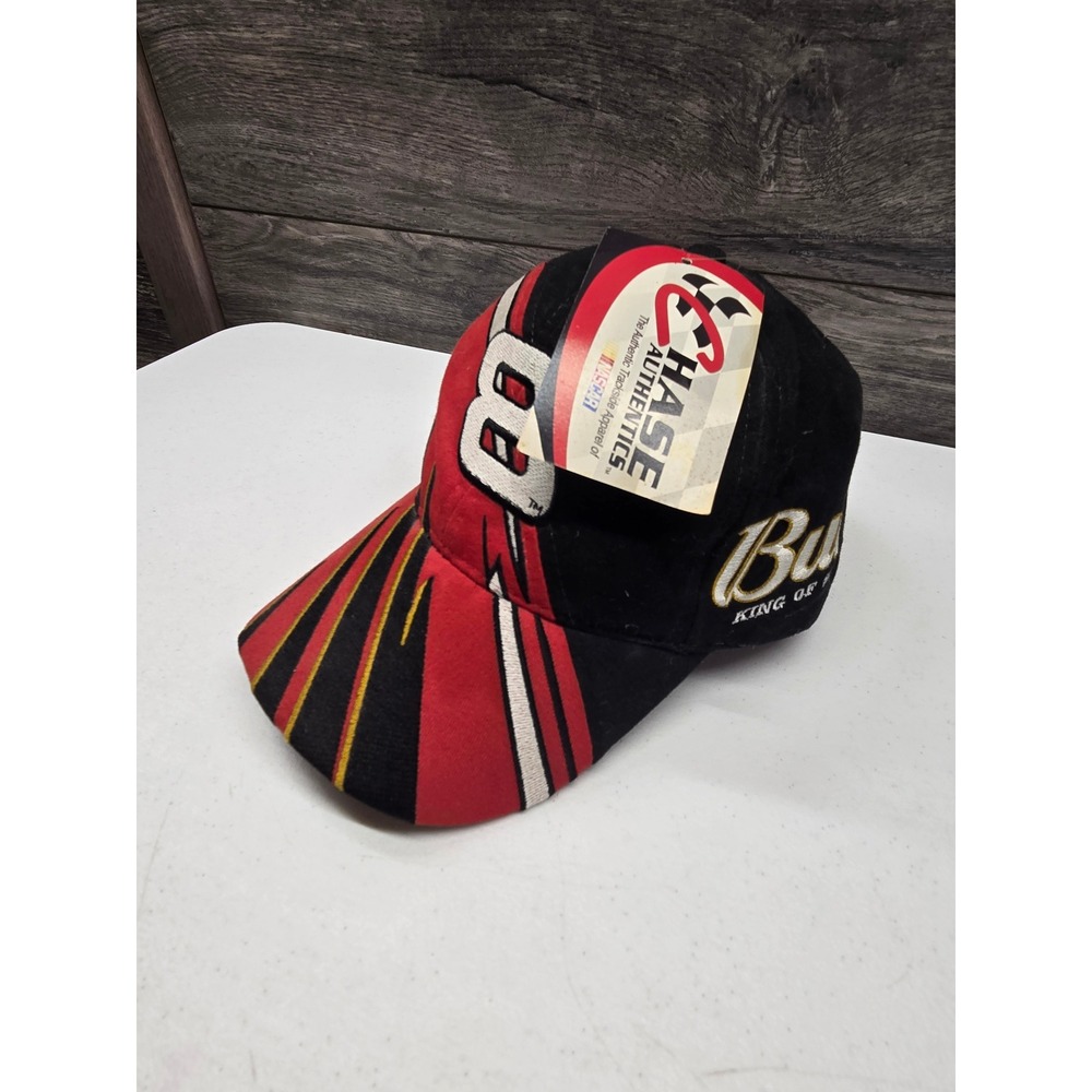 Vintage 2001 Chase Authentics NASCAR Dale Earnhardt Jr #8 Budweiser Hat Red new